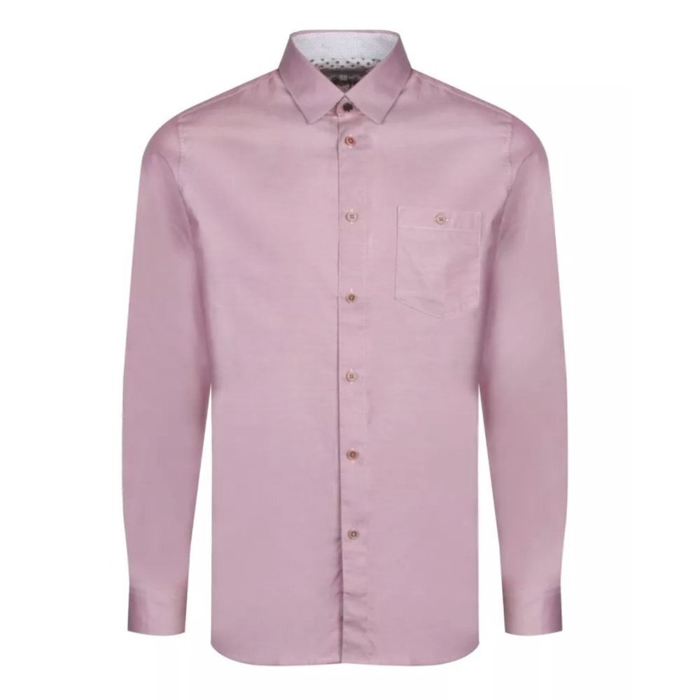 TED BAKER Mens Zachari Branded Tape Dress Shirt